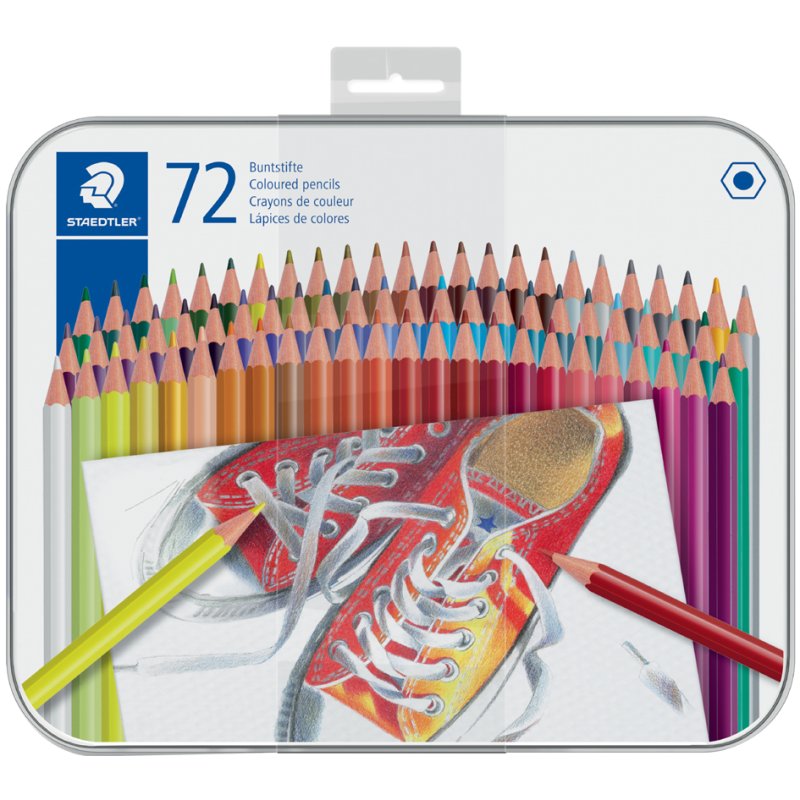 STAEDTLER colouring pencils hexagonal, 72 pieces