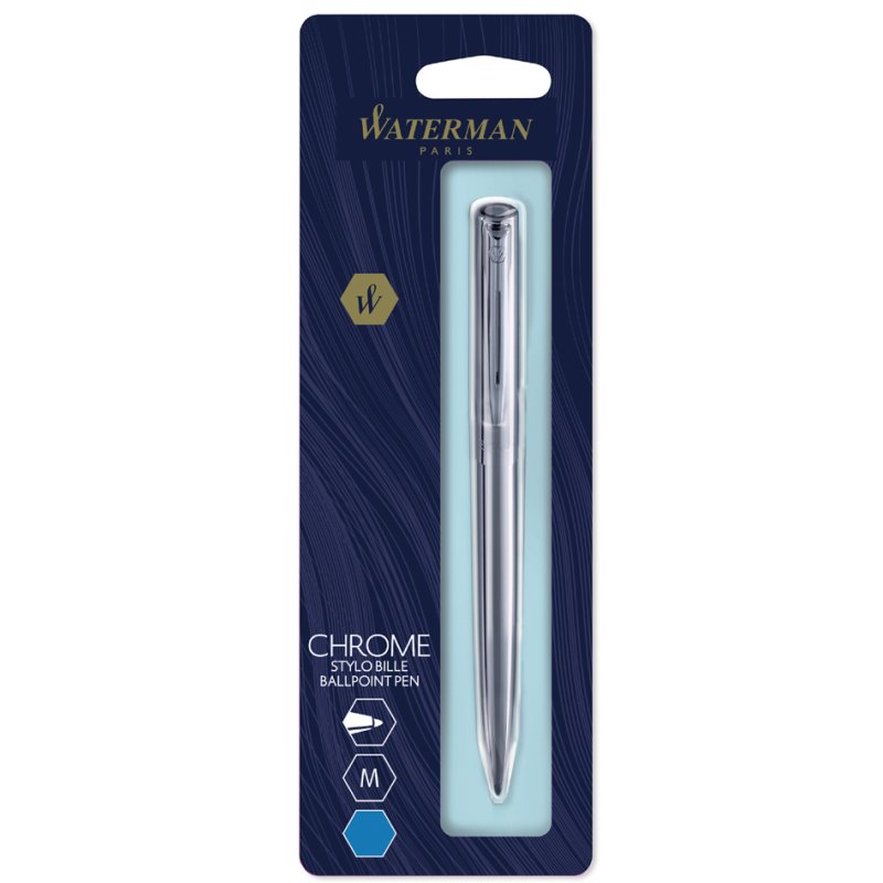 WATERMAN Graduate Chrome Stylo à bille rétractable