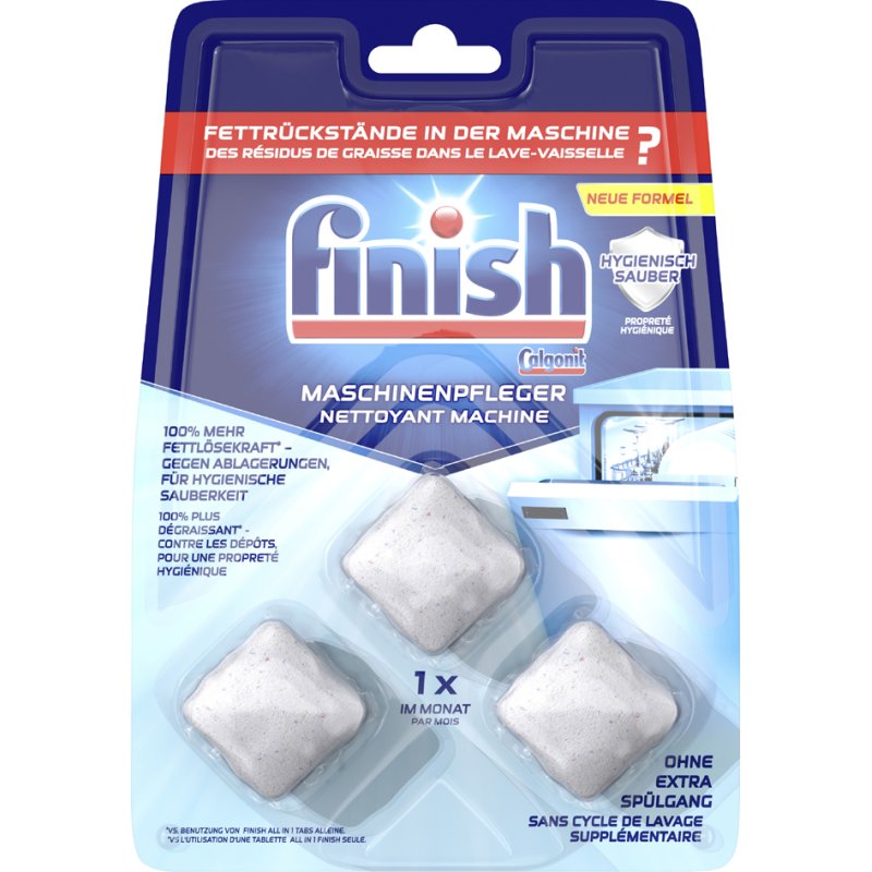 Finish vaatwasseronderhoudstabs, 3 stuks, 17 g per stuk