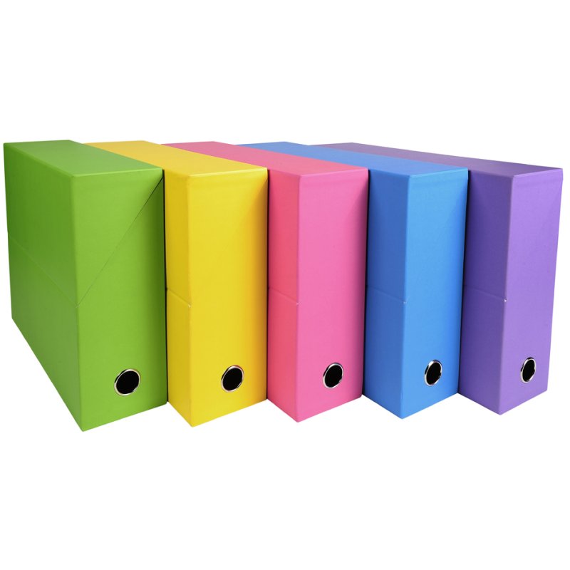 EXACOMPTA archiefbox SALSA, karton, 90 mm, gekleurde set 5 stuks
