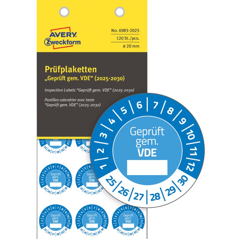 AVERY Zweckform controlemerkstickers groen, 20 mm, 120 stuks