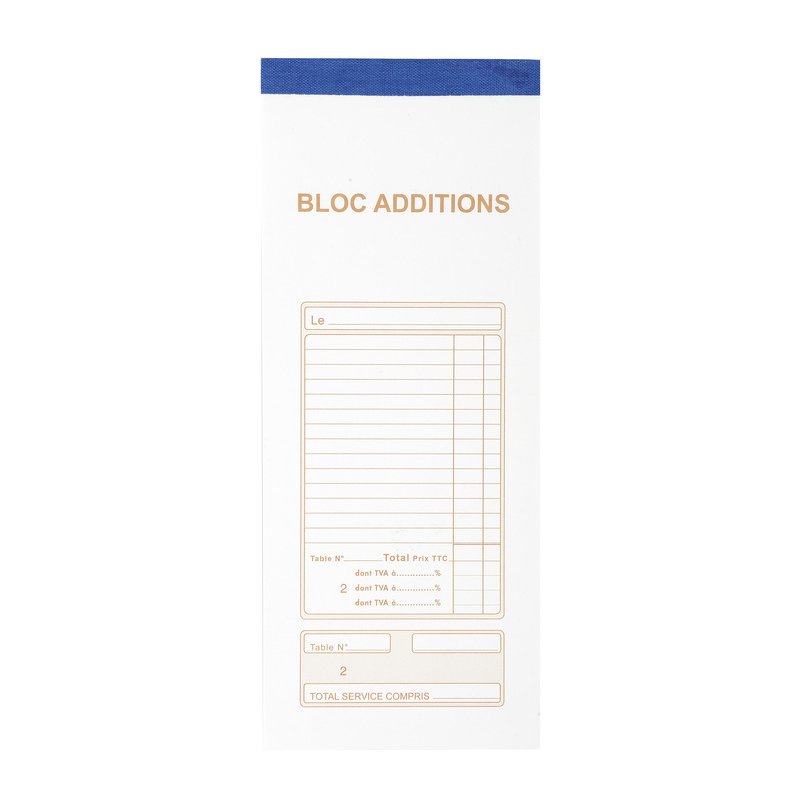 EXACOMPTA bloc additif, blanc, 91×225 mm, 50 feuilles