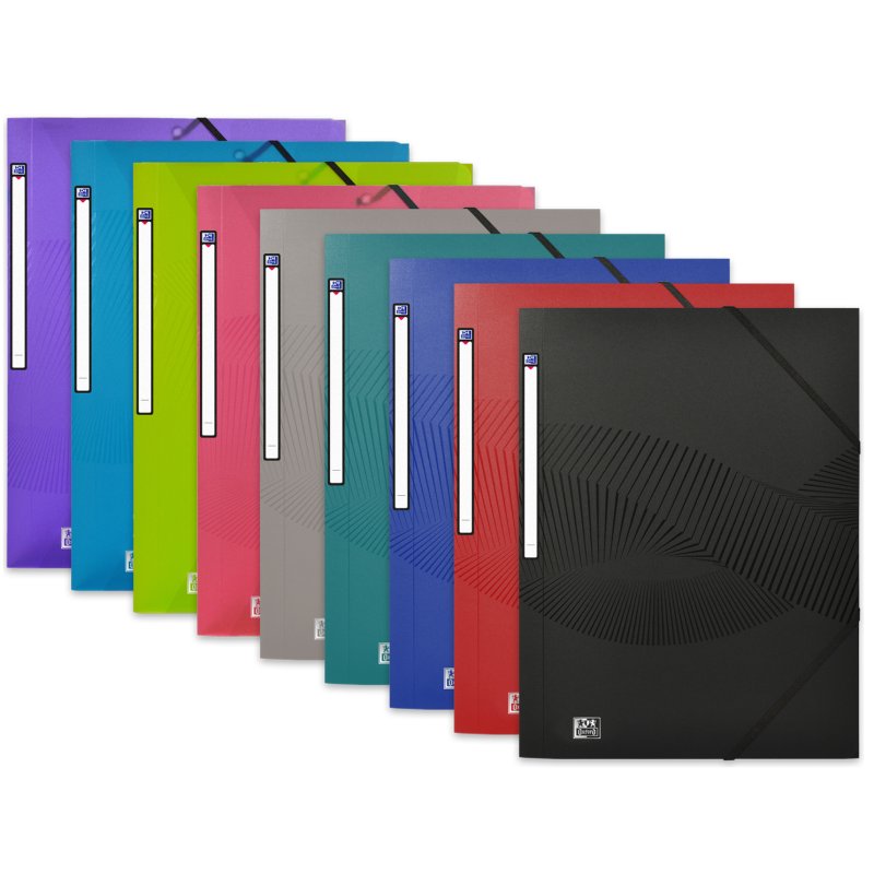 Oxford corner-elastic folder A4, assorted colours, PP 0.5 mm, 20 pieces