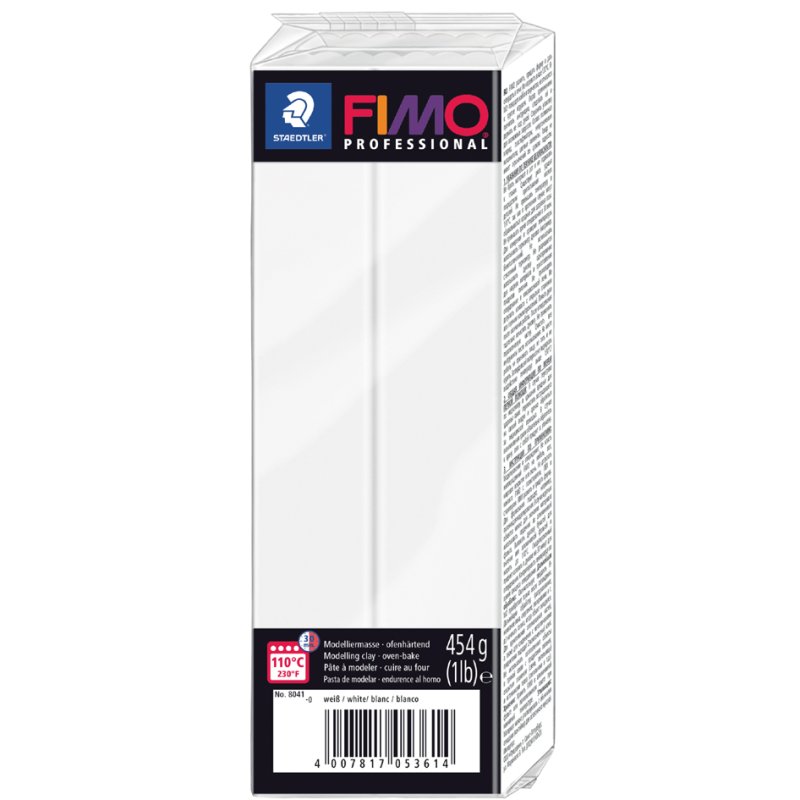 FIMO PROFESSIONAL pâte à modeler, blanc, 454 g