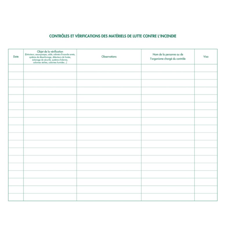 EXACOMPTA registre de sécurité bâtiments publics, 240×320 mm, 32 pages, 110 g/m²