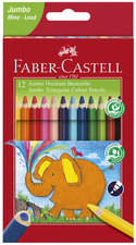 Faber-Castell kleurpotloden driekantig jumbo, 12 stuks, 5,4 mm