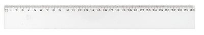 Wonday liniaal plat, 200 mm, kunststof, transparant