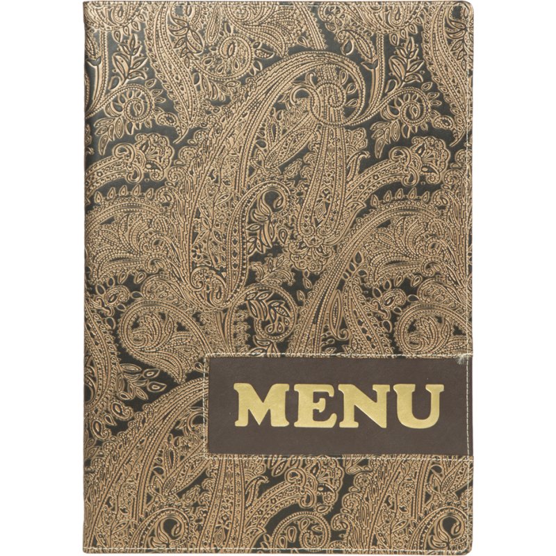 Securit menu card holder Paisley design, A4 format, 240×340 mm
