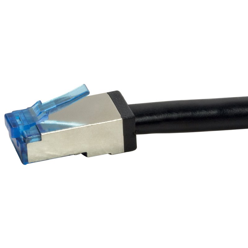 LogiLink Professional câble de brassage extérieur Cat. 6A S/FTP, noir, 10 mètres