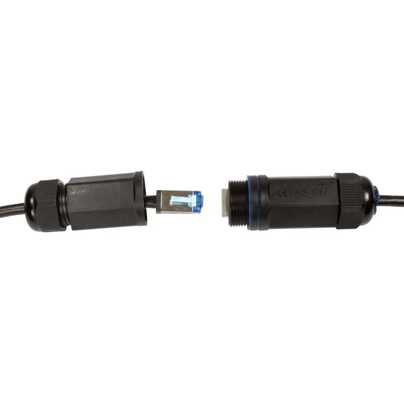 LogiLink Professional câble de brassage extérieur Cat. 6A S/FTP, noir, 10 mètres