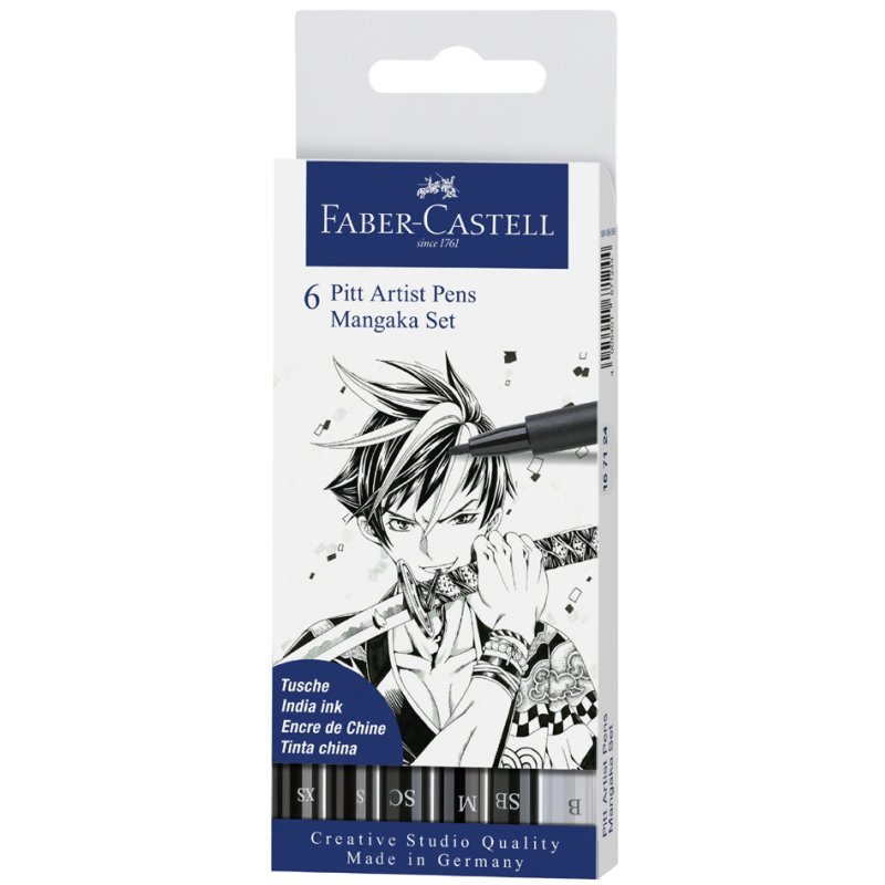 Faber-Castell felt-tip pens PITT artist pen, handlettering set, 6 pcs