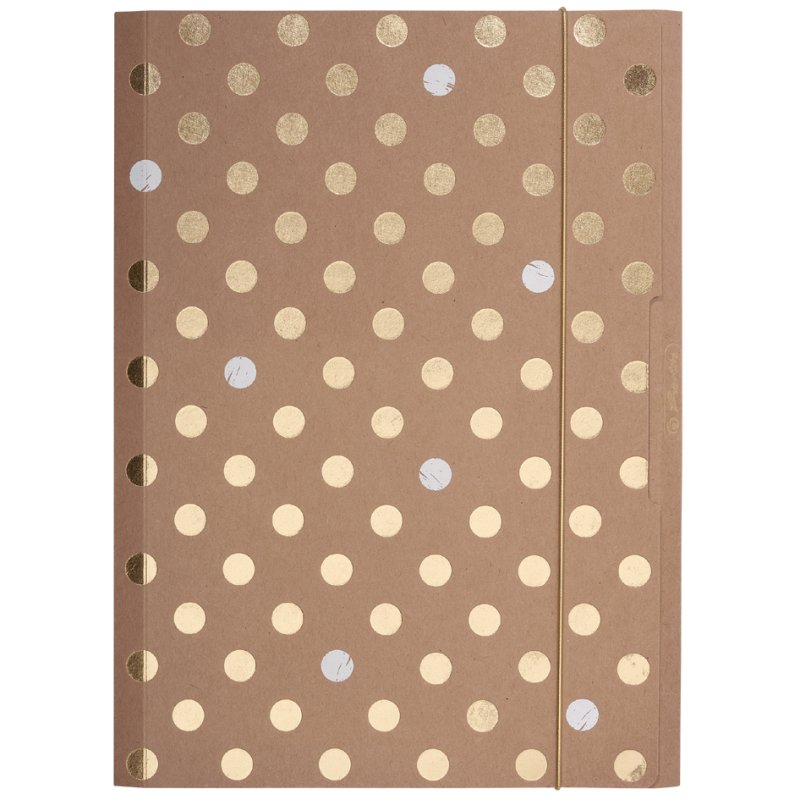 herlitz chemise de rangement Pure Glamour, A4, élastique de fermeture doré, 3 rabats
