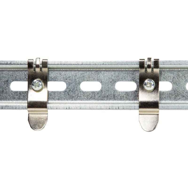 LogiLink Pince pour profilé DIN Professional, avec vis de montage, acier inoxydable zingué, 2 pièces