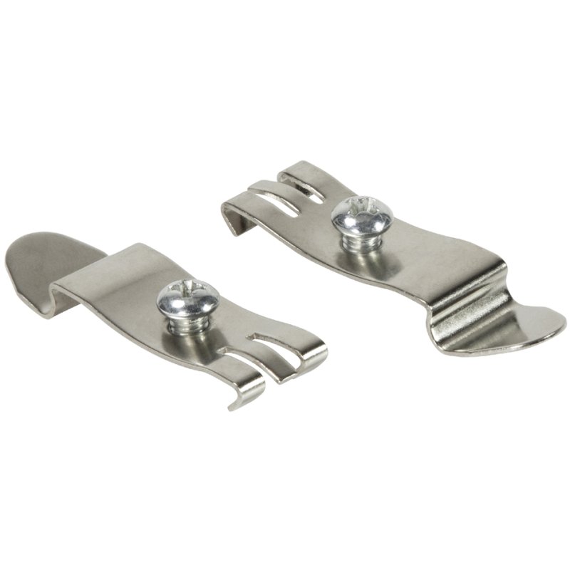 LogiLink Pince pour profilé DIN Professional, avec vis de montage, acier inoxydable zingué, 2 pièces