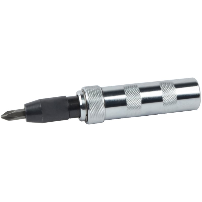BRÜDER MANNESMANN impact wrench 1/2" (12.5 mm), with 4 bits, red, metal case