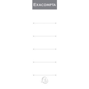 EXACOMPTA ordneretiketten, 28 × 185 mm, wit, 10 stuks