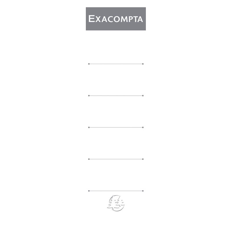 EXACOMPTA ordnerruggen etiketten, 48 × 185 mm, wit, 10 stuks