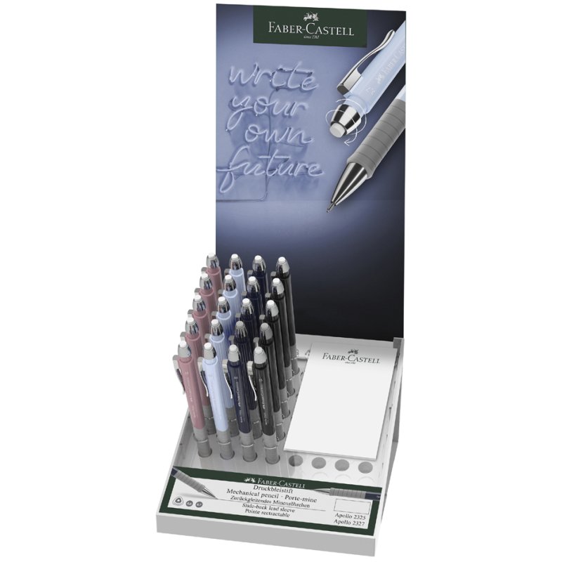 Faber-Castell Porte-mine APOLLO 2325, 0,5 mm, 20 pièces, présentoir