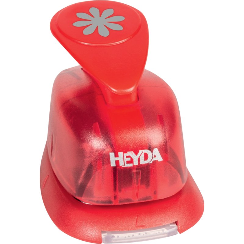 HEYDA ponsmachine ronde vormen, rood, 17 mm, met opvangbak