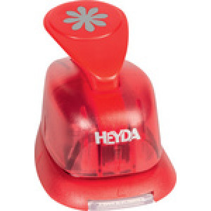 HEYDA ponsmachine ronde vormen, rood, 17 mm, met opvangbak