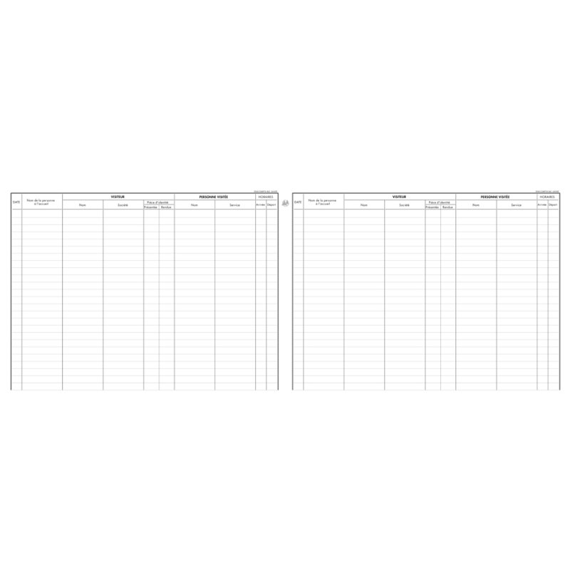 EXACOMPTA bezoekerlogboek Registre des Visites, 250×320 mm, 110 g/m²