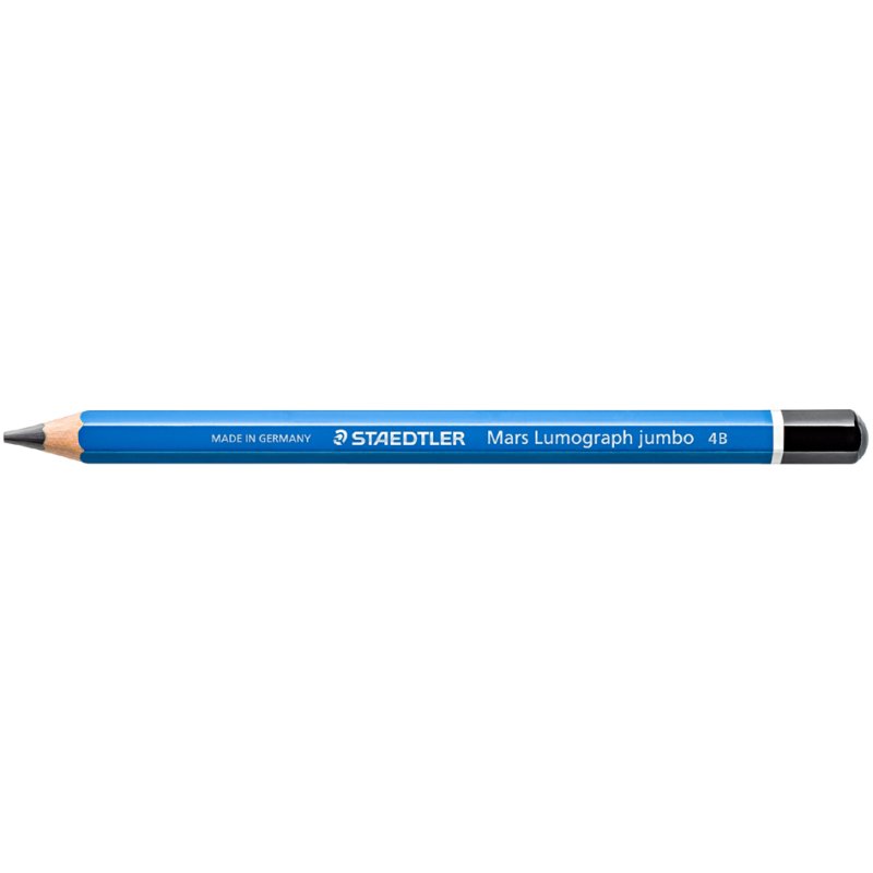 STAEDTLER Mars Lumograph jumbo crayon, degré de dureté 8B, laqué bleu, 5,3 mm