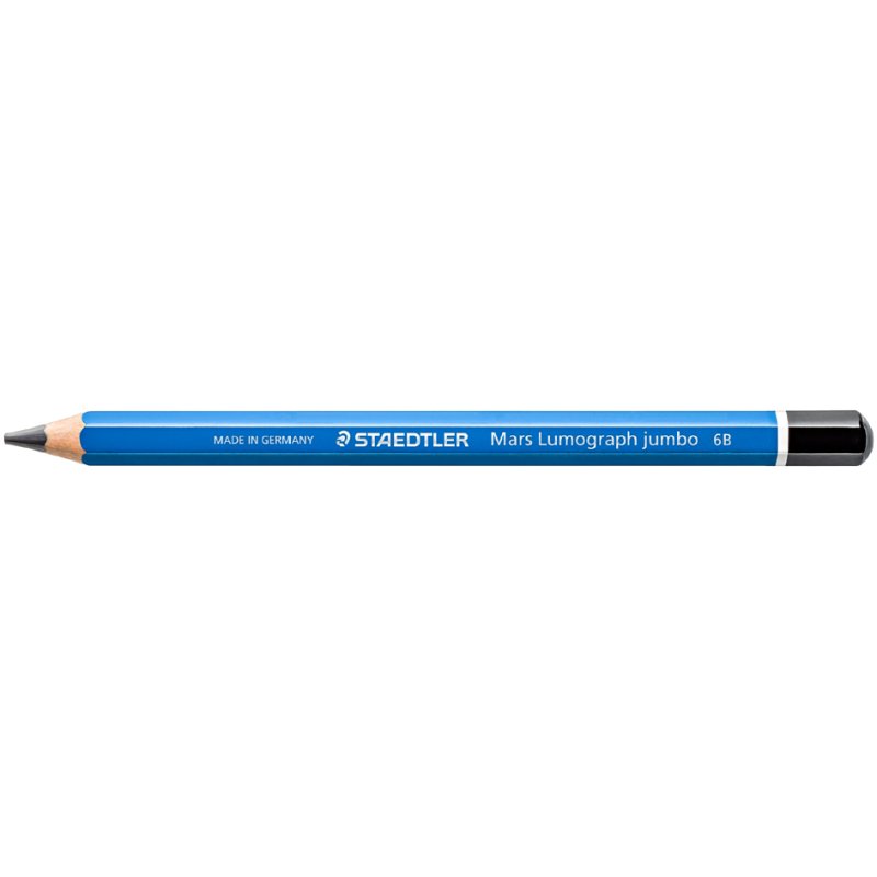 STAEDTLER Mars Lumograph jumbo crayon, degré de dureté 8B, laqué bleu, 5,3 mm