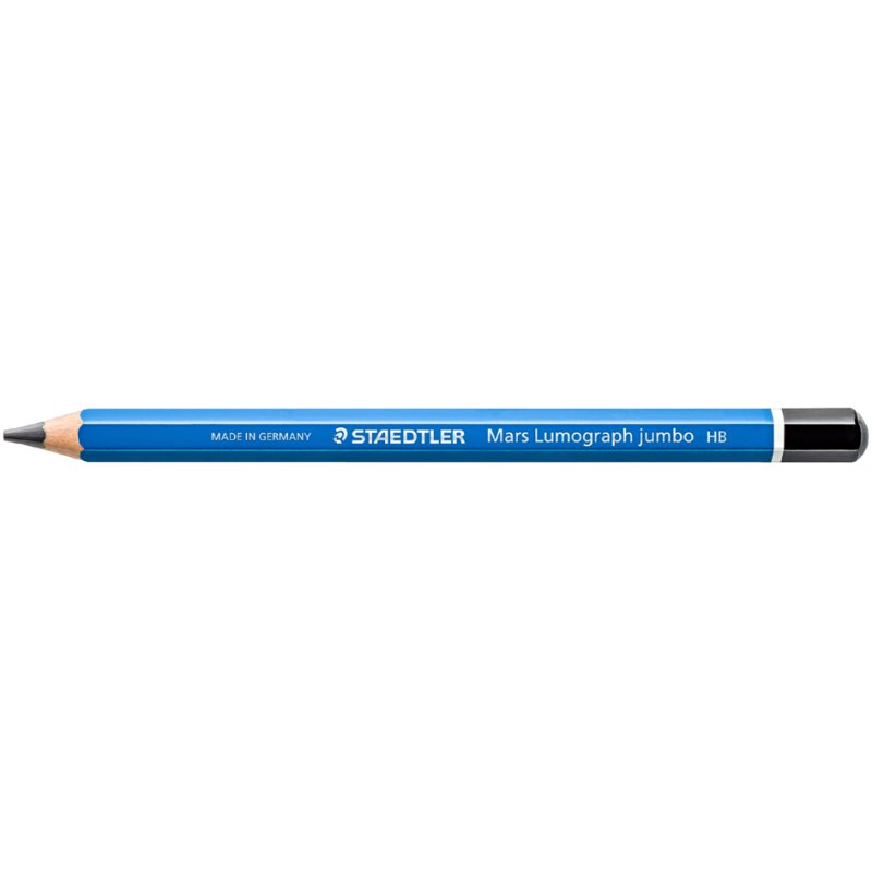 STAEDTLER Mars Lumograph jumbo crayon, degré de dureté 8B, laqué bleu, 5,3 mm