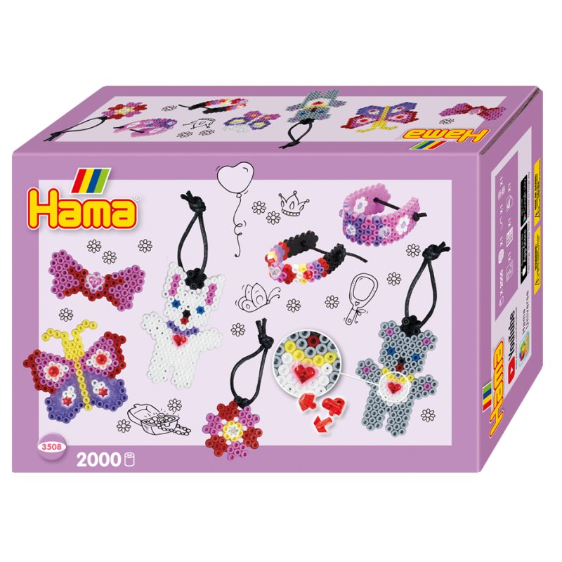Hama Perles à repasser parure nacre Bijoux tendance, midi 5,0 mm, 2000 pièces