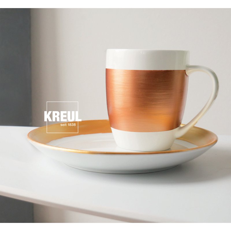KREUL Glass & Porcelain Classic peinture, couleurs métalliques, 6 pièces, 6 × 20 ml