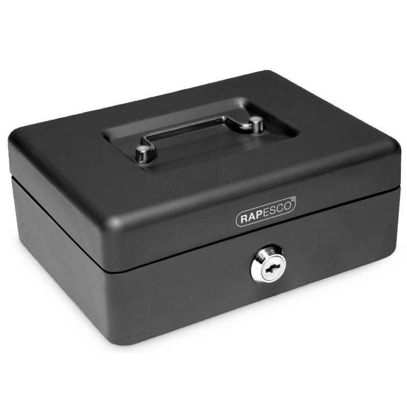 RAPESCO caisse à monnaie, 250 mm, noir, boîtier en acier