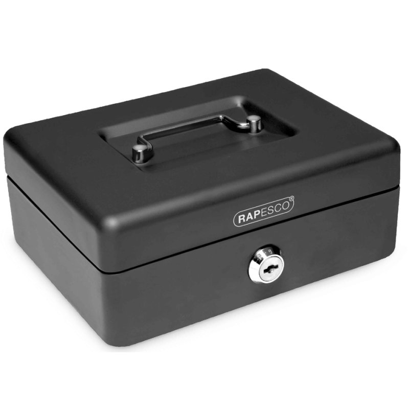 RAPESCO caisse à monnaie, 250 mm, noir, boîtier en acier