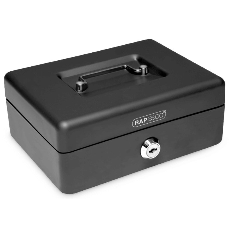 RAPESCO caisse à monnaie, 250 mm, noir, boîtier en acier