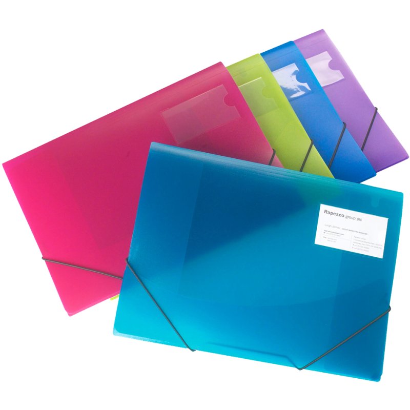 RAPESCO elastomap A4+ PP, couleurs assorties, 5 pièces