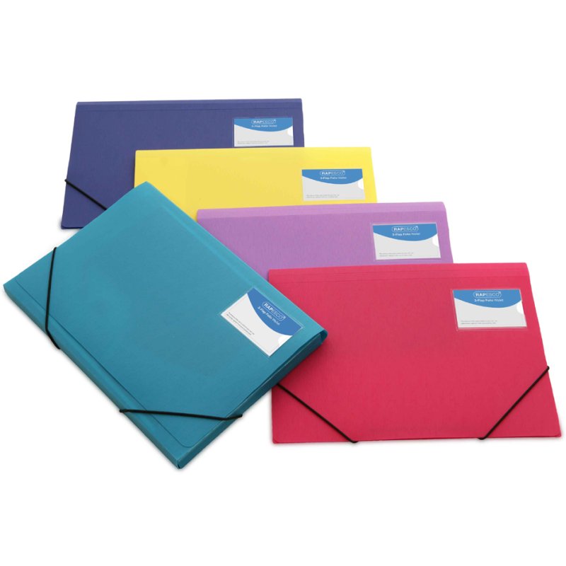 RAPESCO elastomap A4+ PP, couleurs assorties, 5 pièces