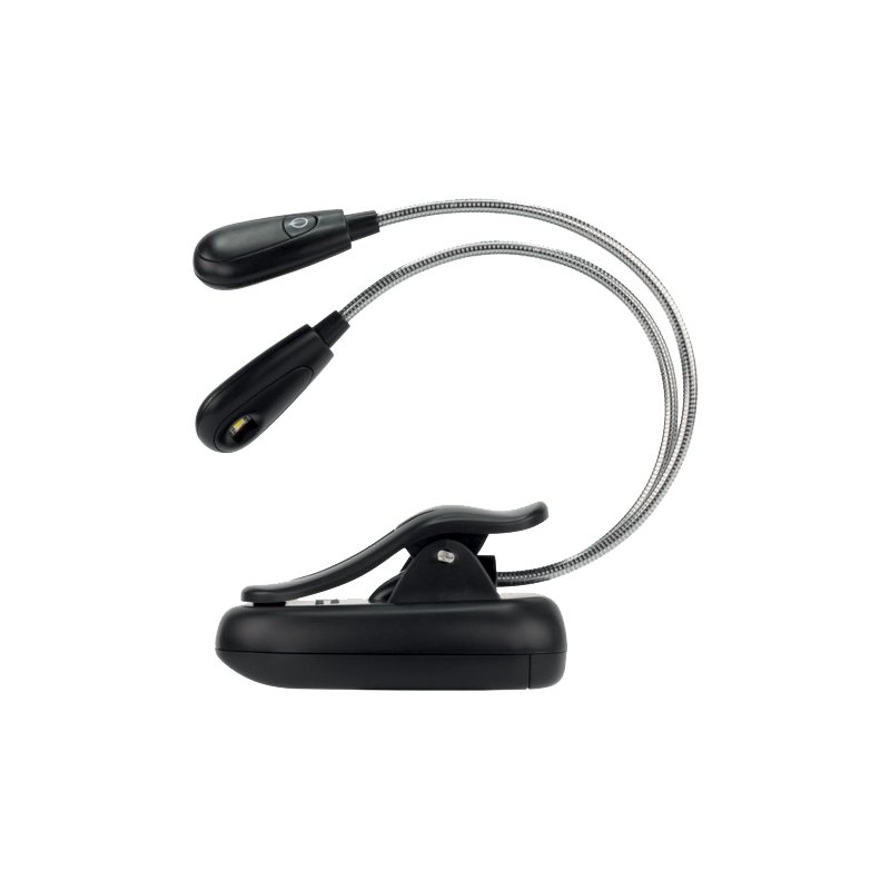 ANSMANN Twinflex lampe de lecture, noir, flexible, incluant 3x piles AAA