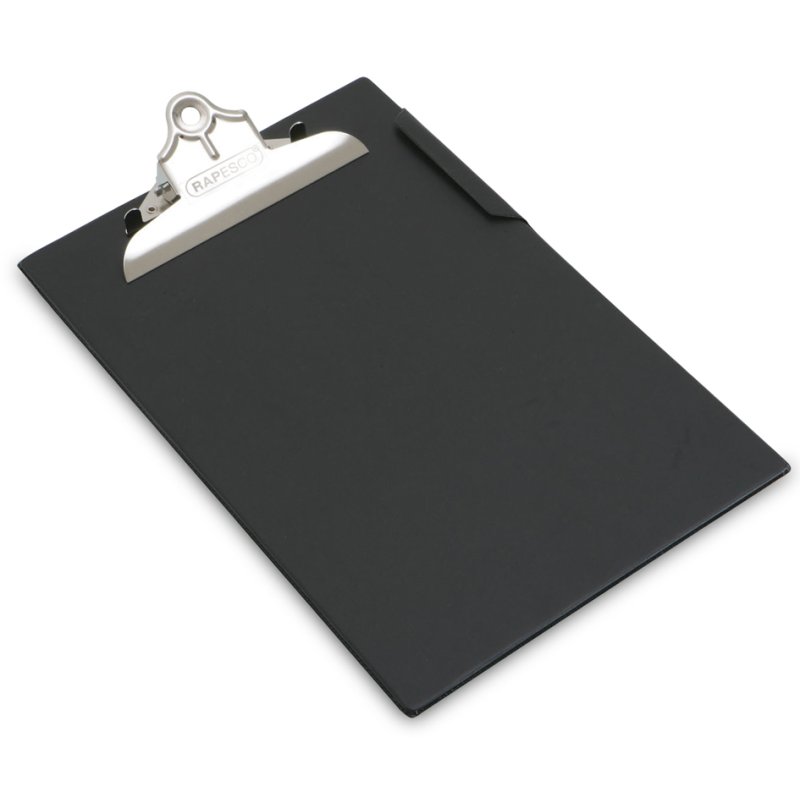 RAPESCO pince-notes A4, noir, revêtement PVC