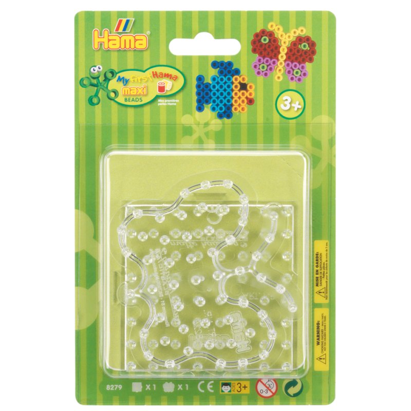 Hama fuse bead base plate square butterfly, transparent, maxi