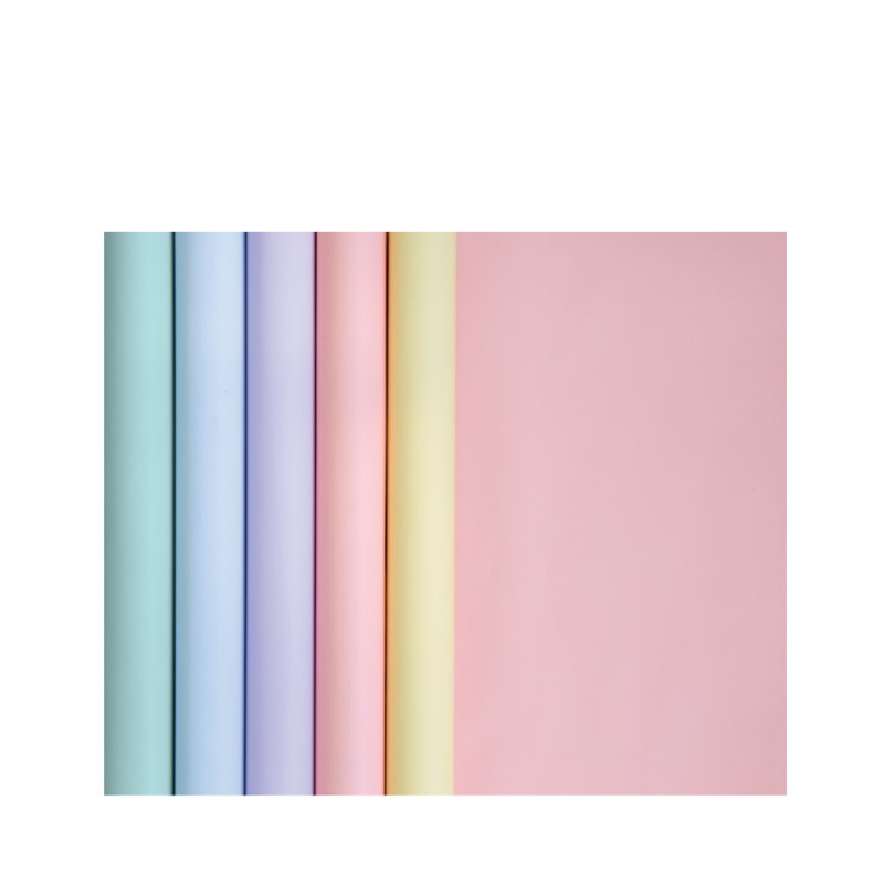 Clairefontaine papier cadeau mini rouleaux pastel, 350 mm × 5,0 m, 5 couleurs, 20 rouleaux