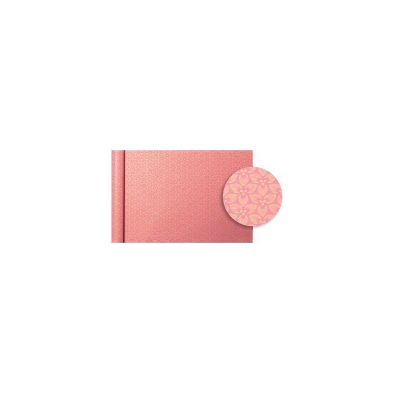 Clairefontaine papier cadeau petit rouleau, motif floral rose, 350 mm × 5 m