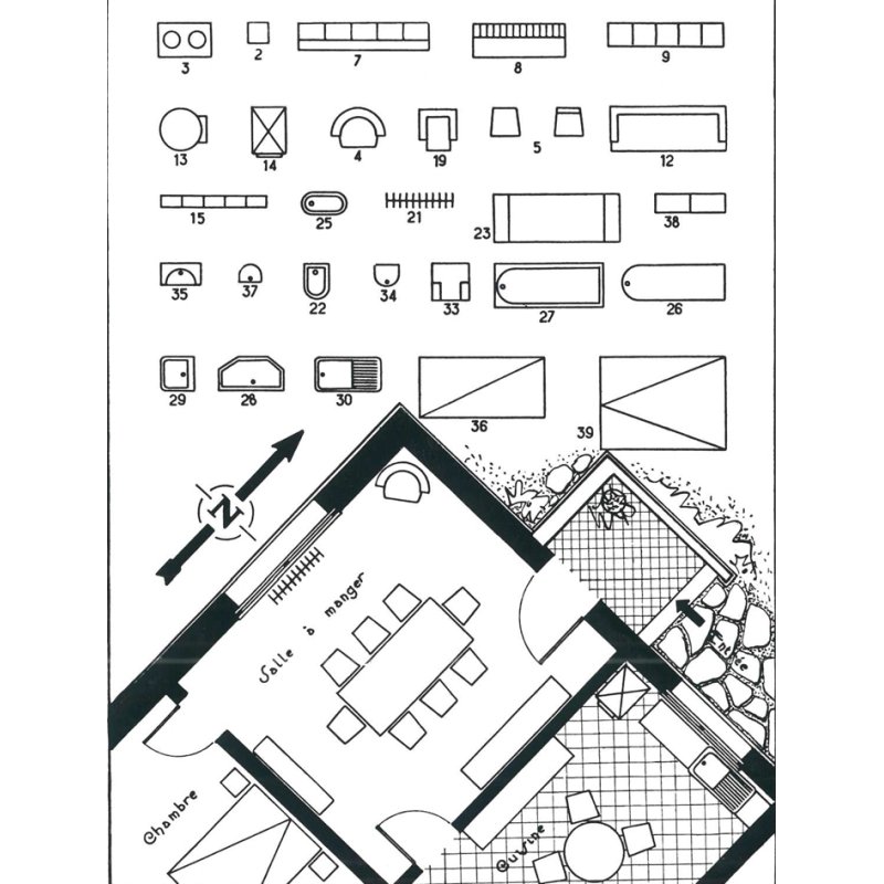 MINERVA gabarit Architectographe No. 9, 290×110 mm