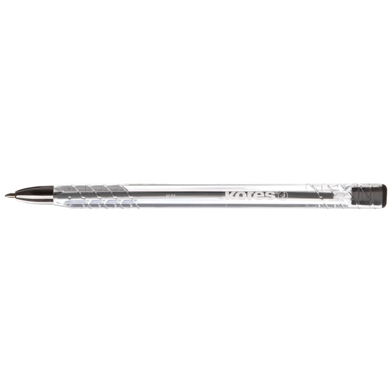Kores K-PEN Super Slide K11 stylo à bille jetable, noir, encre semi-gel, 12 pièces