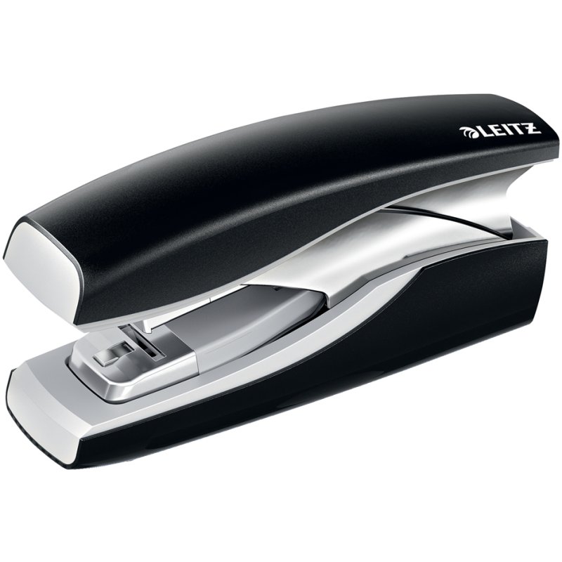 LEITZ flat-clinch stapler Nexxt Softpress, blue, 30 sheets, 38 mm