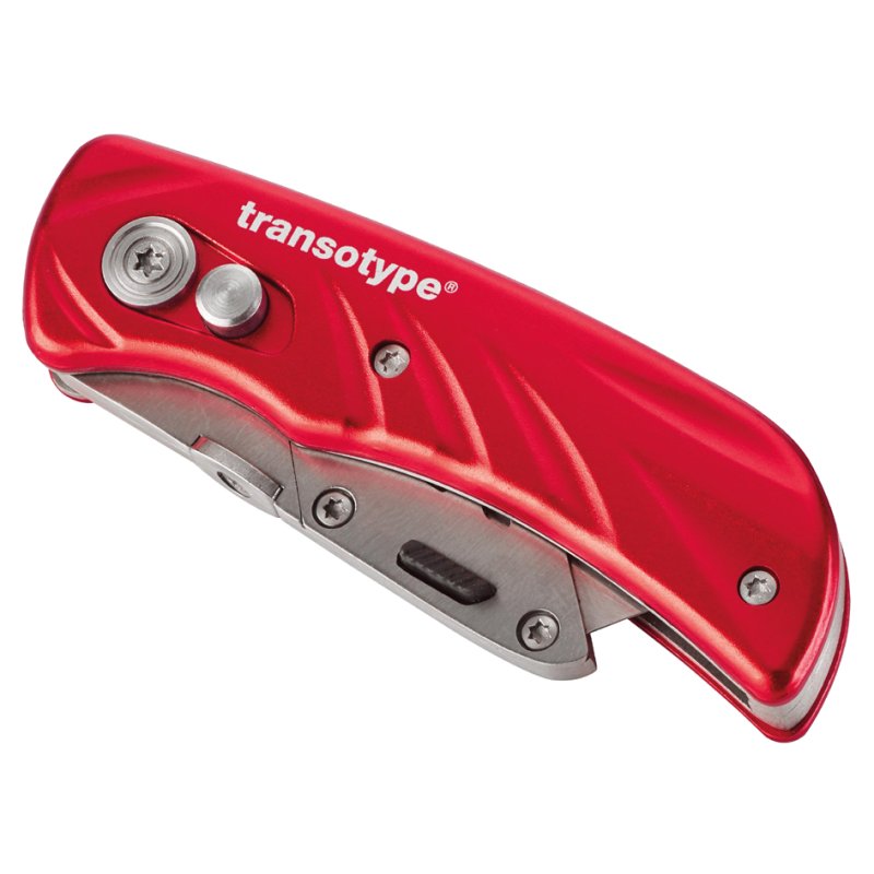 transotype cutter professionnel, boîtier aluminium, rouge, 19 mm