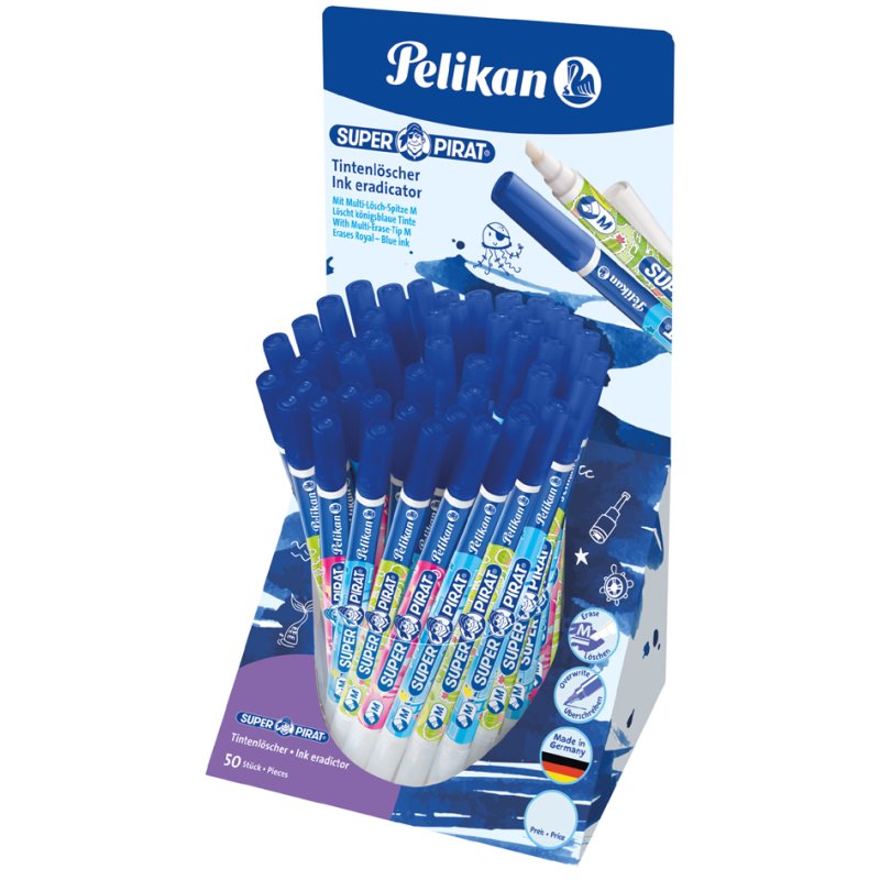 Pelikan ink remover Super Piraat, double-sided, assorted motifs