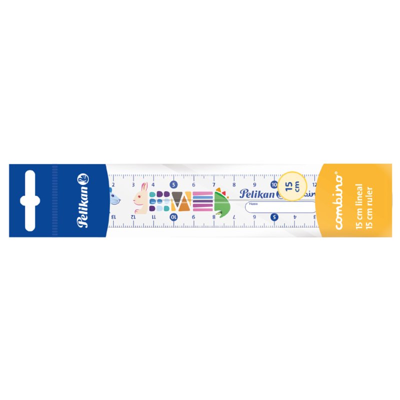Pelikan transparent plastic ruler, fracture-resistant