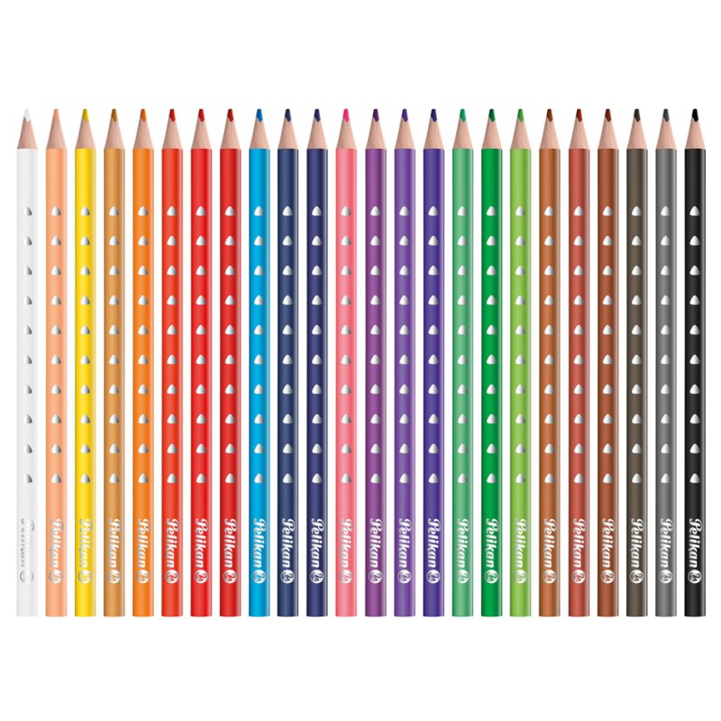 Pelikan crayons de couleur SILVERINO fin, forme triangulaire, 24 pièces