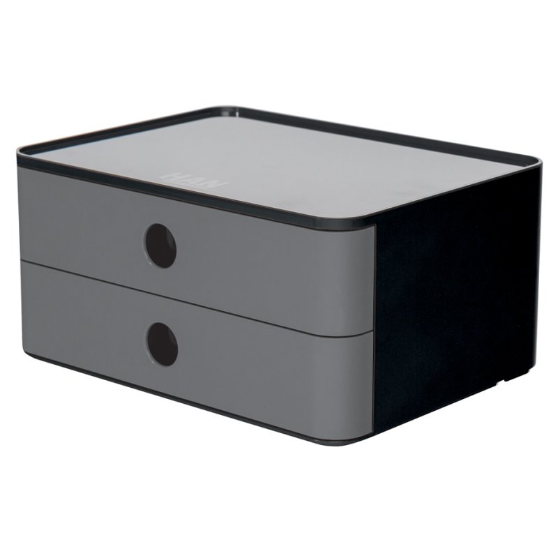 HAN bloc à tiroirs SMART-BOX ALLISON, 2 tiroirs, noir brillant