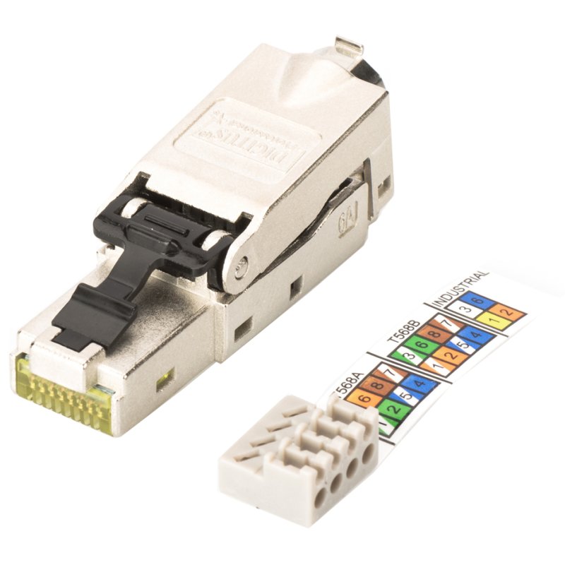 DIGITUS RJ45 field connector Cat. 6A, shielded, dust cap, 5 pieces