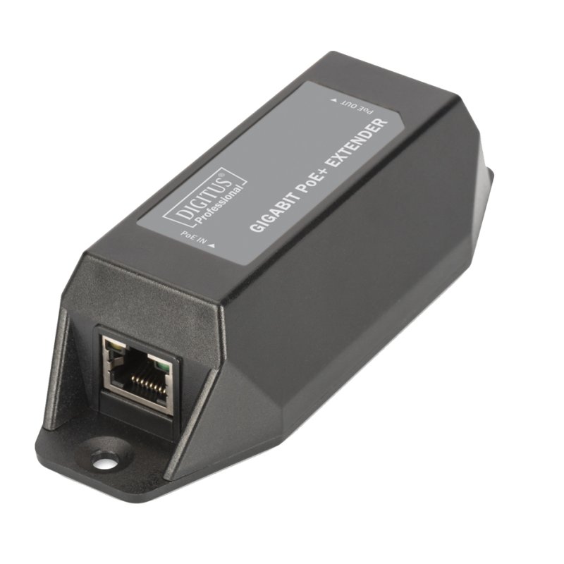 DIGITUS Gigabit PoE Extender, IEEE 802.3at/af, black